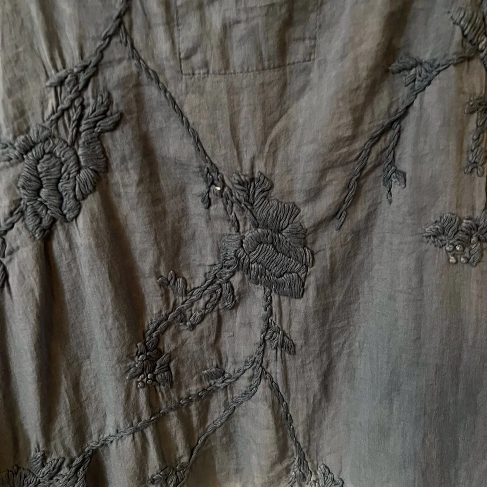 Blue and White Embroidered Kimono